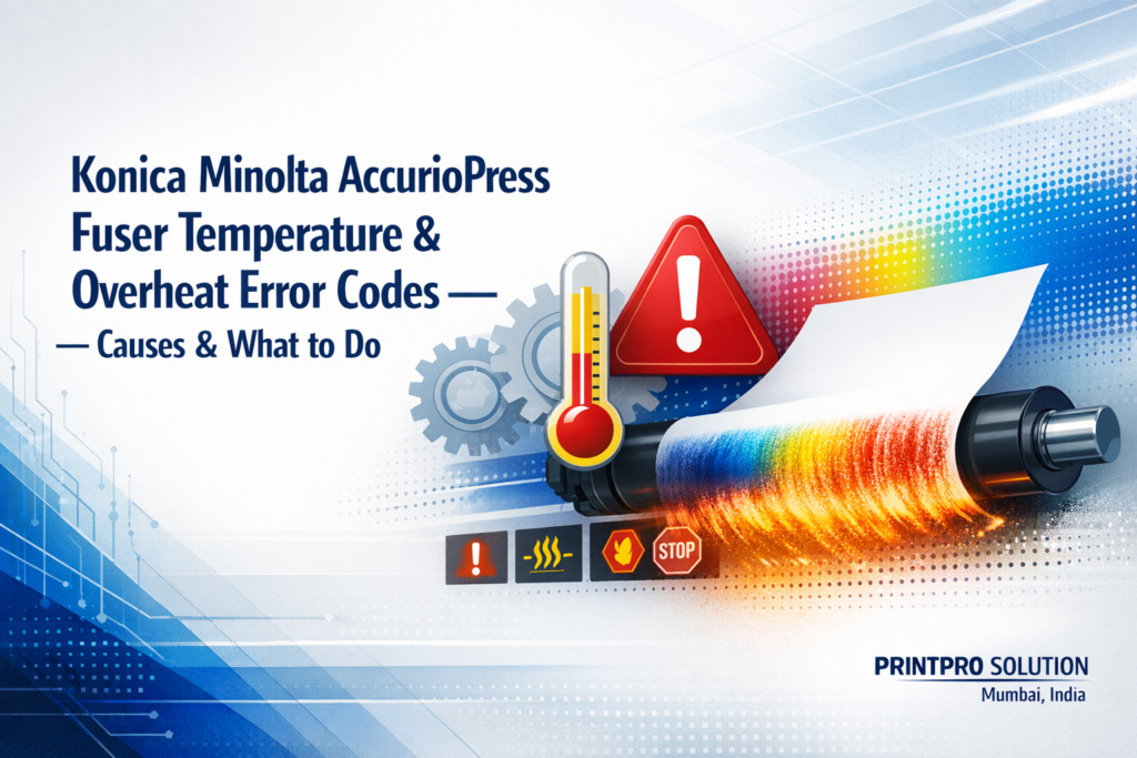 Konica Minolta AccurioPress Fuser Temperature & Overheat Error Codes — Causes & What to Do | PrintPro Solution | Konica Minolta Production Printer | PrintPro Solution