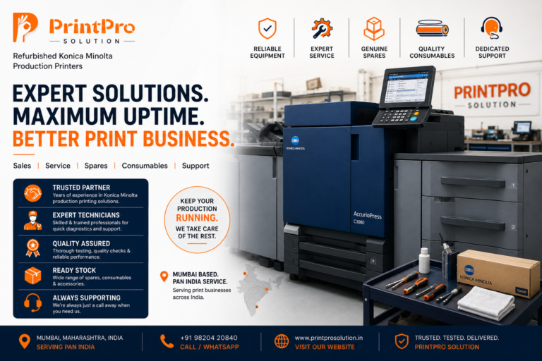 Best Konica Minolta AccurioPress Model for Startups, Medium Shops & Commercial Printers | Konica Minolta Production Printer | PrintPro Solution