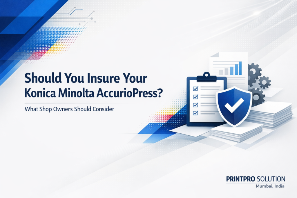 Should You Insure Your Konica Minolta AccurioPress? What Shop Owners Should Consider | PrintPro Solution | Konica Minolta Production Printer | PrintPro Solution