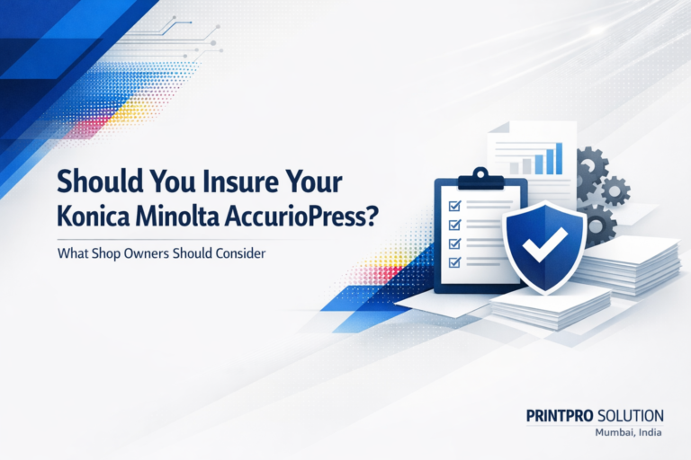 Should You Insure Your Konica Minolta AccurioPress? What Shop Owners Should Consider | PrintPro Solution | Konica Minolta Production Printer | PrintPro Solution